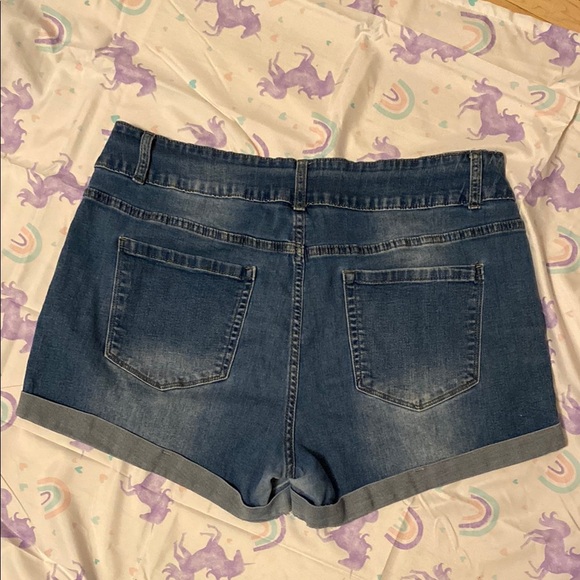 Denim Distressed Women Shorts - Picture 4 of 4